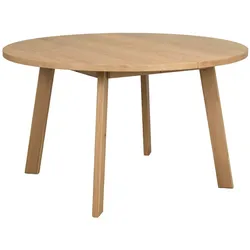 Esstisch Glenside, aus Eiche, skandinavisches Design, rund 130 cm, natur geölt
