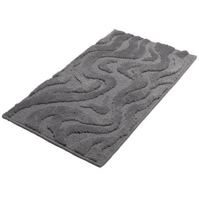 Badematte OTTO HOME "Wave, Badvorleger, Badezimmer Teppich", grau, H:10mm, Polyester, Badematten, Badematte, Hoch-Tief-Effekt, modernes Muster, Welle, Badteppich, Duschvorleger