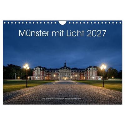 Münster mit Licht (Wandkalender 2027 DIN A4 quer), CALVENDO Monatskalender