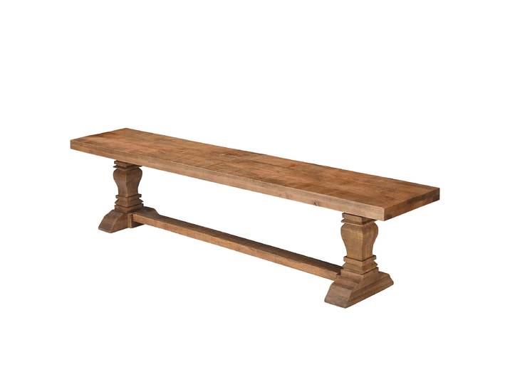 Banc en bois massif AHRAI 203cm Marron