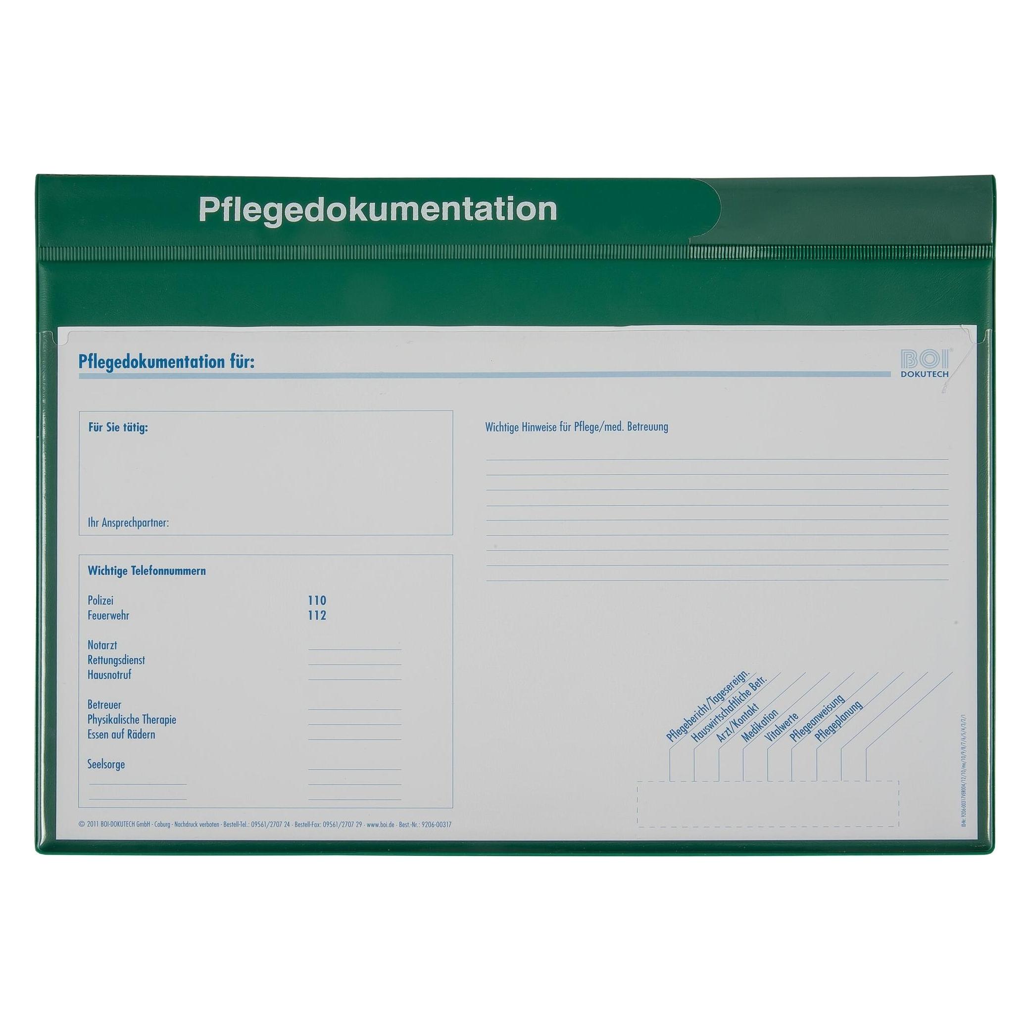 Boi Dokutech Patienten-Dokumentationsmappe System-Line DIN A4 grün (A4, 1x) (9219-00131)