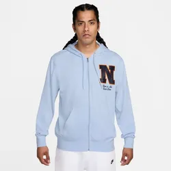 NIKE Sportswear Club French Terry Kapuzenjacke Herren 407 - hydrogen blue/obsidian XL
