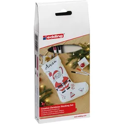 Edding Textilmaker 4600 Nikolaus schwarz-rot 4teilig