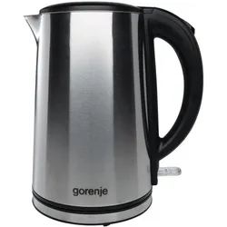 Gorenje K15DWS Kettle, Electric, Capacity 1.5 L, Power 2200 W, Stainless Steel, Wasserkocher, Schwarz, Silber