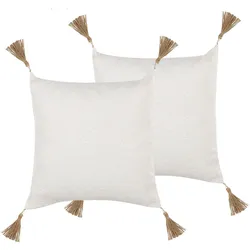 DEKOKISSEN 2er-Set Hellbeige 45/45 cm Azalea
