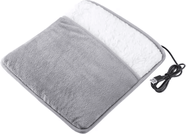 Inspire Picks Winter Electric Foot Heating Pad USB Plush Foot Warmer Mat For Cozy Sleep & Home Comfort dark Grey