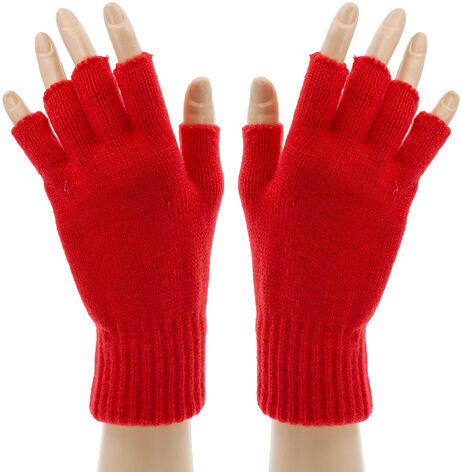 Strick-Handschuhe, rot
