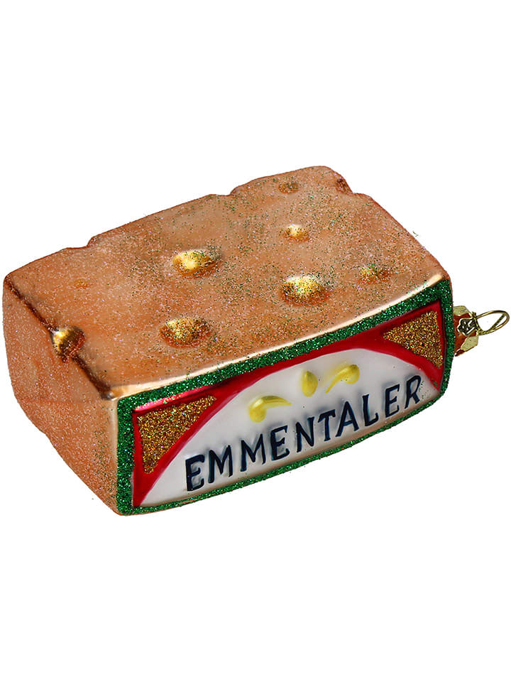 Kersten Christbaumkugel ''Emmentaler'' in Gold - (H)11,4 cm - onesize