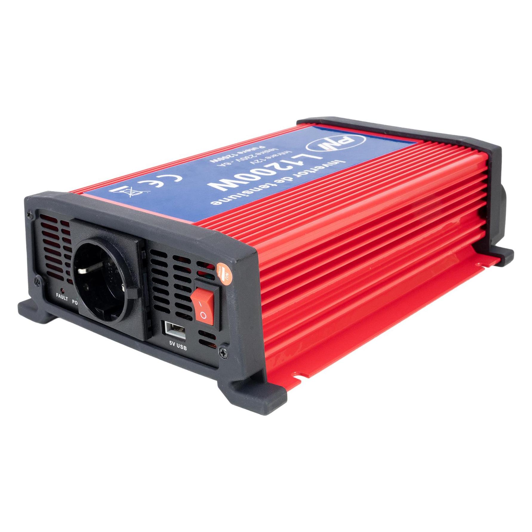 PNI Spannungswechselrichter L1200W Versorgung 12V Ausgang 230V (5646)