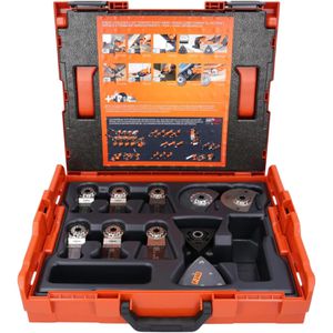 Fein Multifunktionswerkzeug-Zubehör L-BOXX 102, 33903750010, Starlock, für Holz, Metall, Kunststoff, Gipskarton, 34-teilig