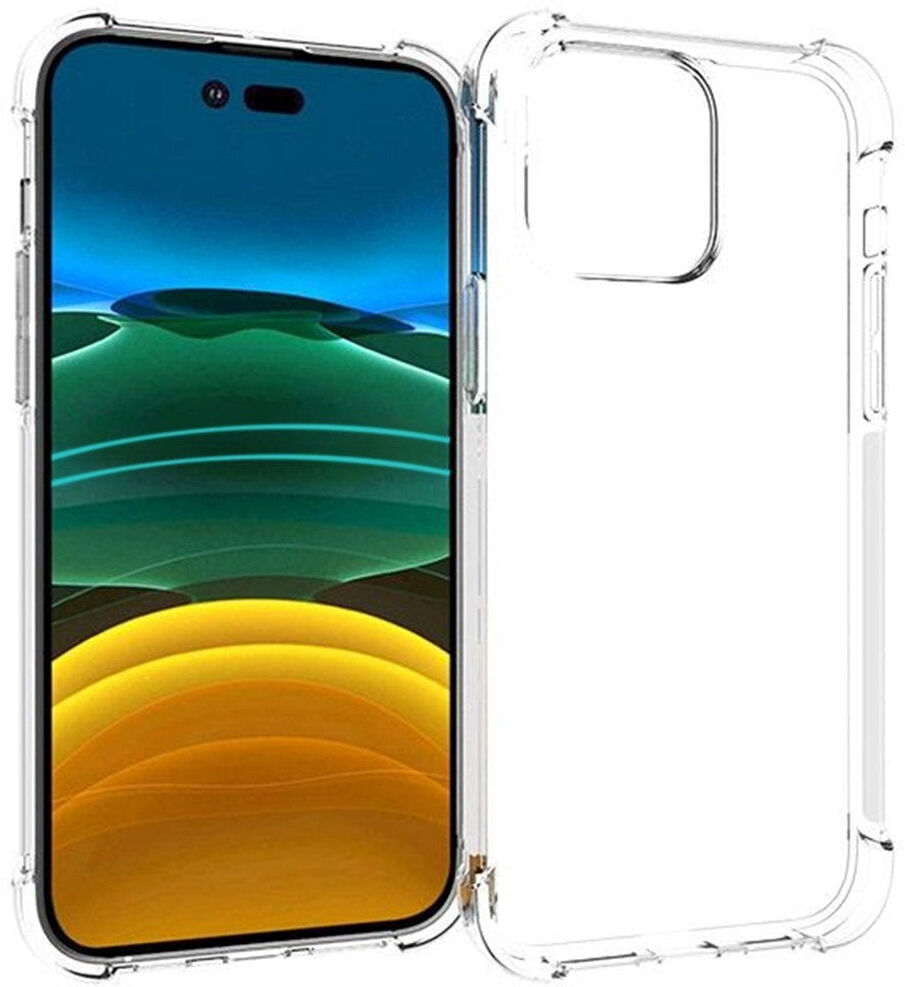 INCOVER iPhone 14 Pro Max Shock-Proof Fleksibelt Plastik Bagside Cover - Gennemsigtig