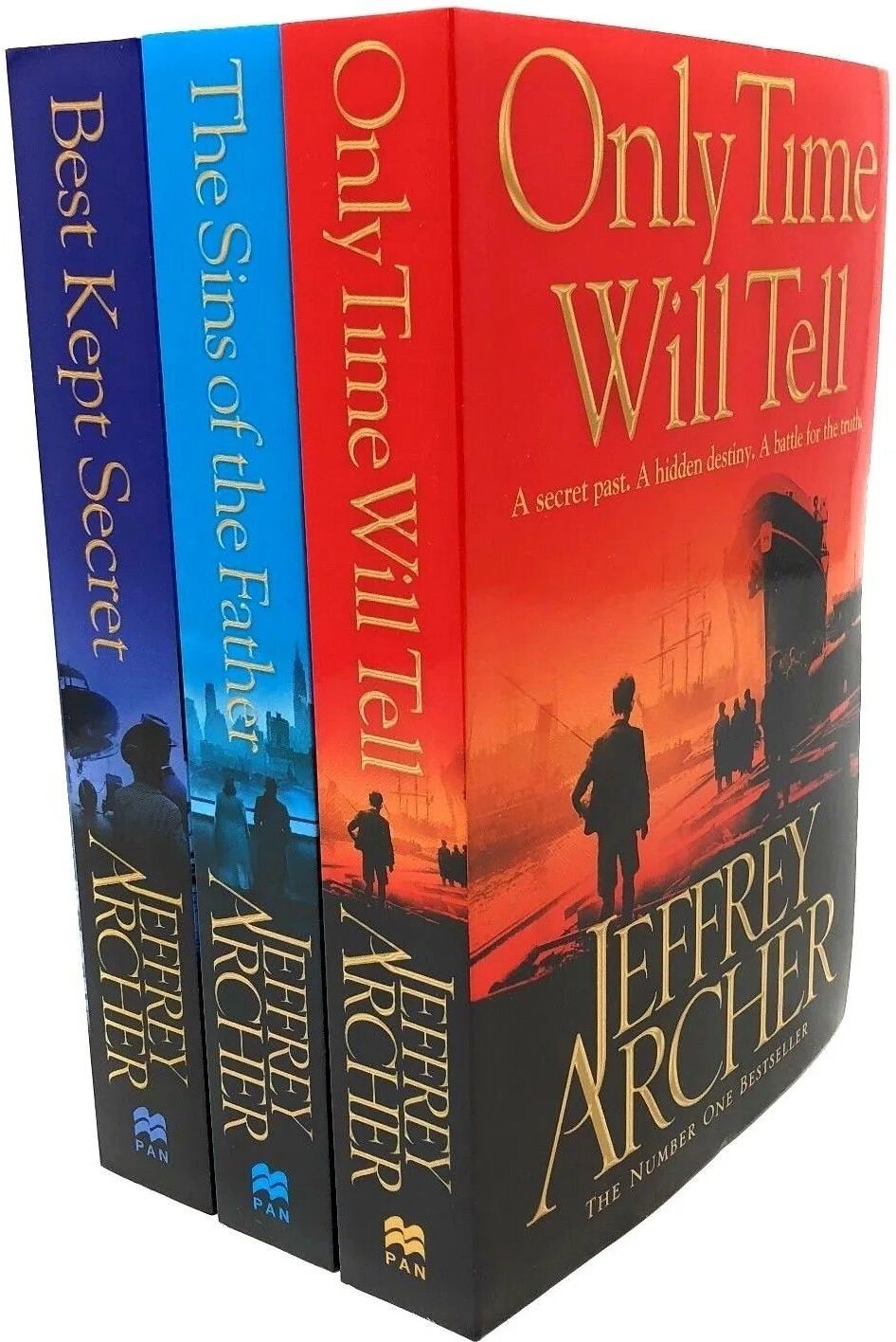 Pan Clifton Chronicles 3 Books Collection Set by Jeffrey Archer - Paperback Fiction Box Set - Only Time Will Tell, The Sins of the Father, Best Kept