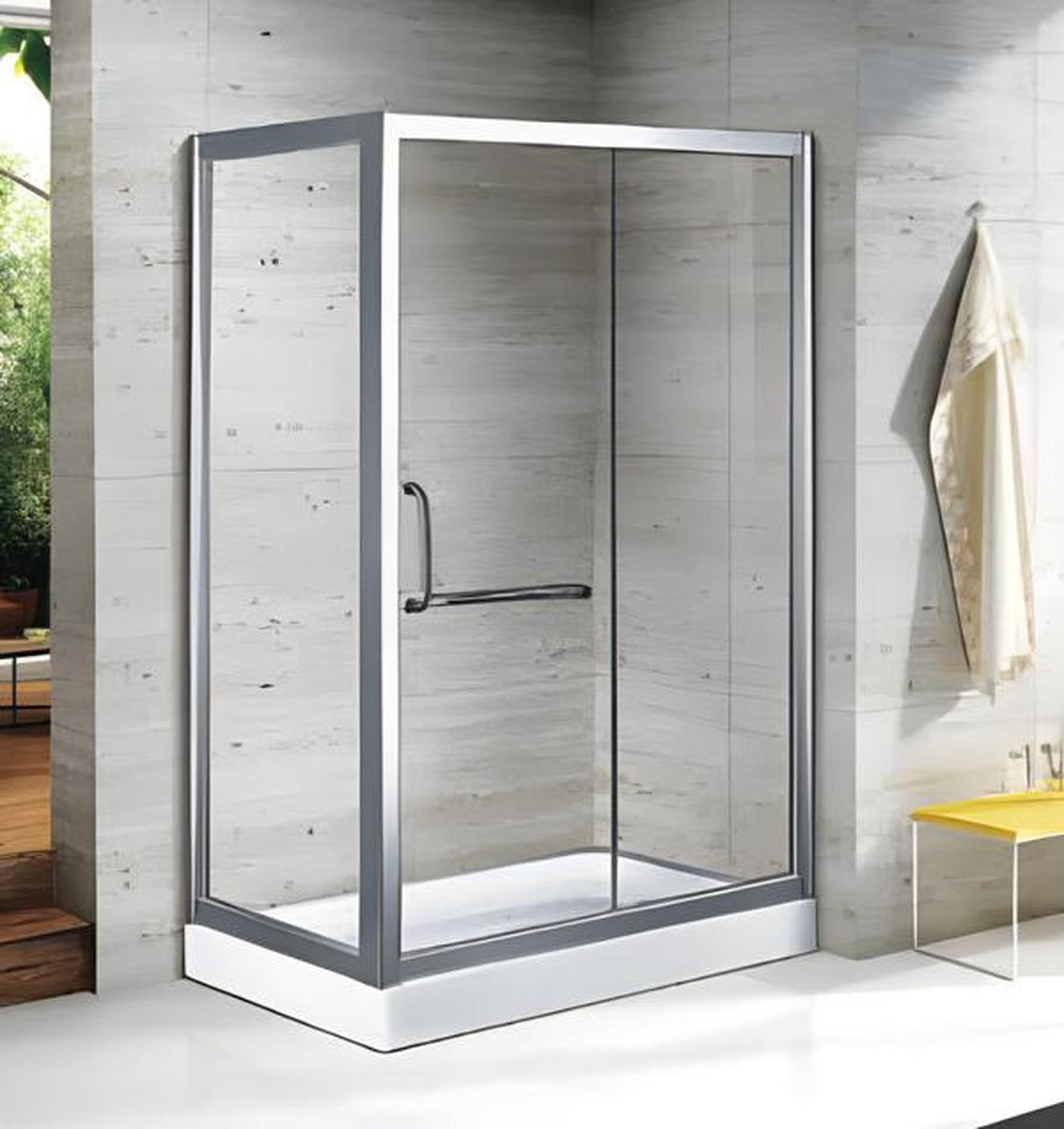 Design-Dusche Komfortdusche Duschkabine Schiebetür Duschabtrennung 130x100 cm