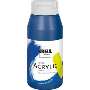 Kreul Acrylfarben 17007 Triton Acrylic Liquid, kobaltblau, 750ml