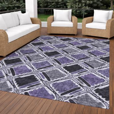 Addison Rugs Machine Washable Indoor/ Outdoor Modern Trellis Edina Chantille Rug