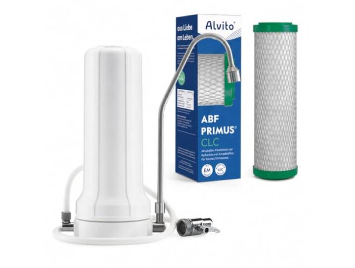 Alvito Auftischfilter Set Fresh Pro Auftischfilter AquaNevo Pro + Wasserfilter ABF Primus CLC gegen Kalk