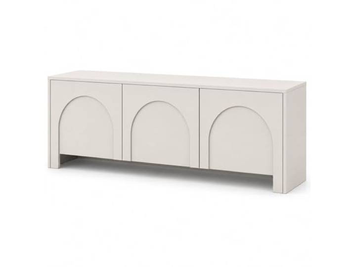 woplus Lowboard Vento Kaschmir, 3 Türen Fernsehschrank Breite: 153,5cm / Höhe: 51cm / Tiefe:35cm