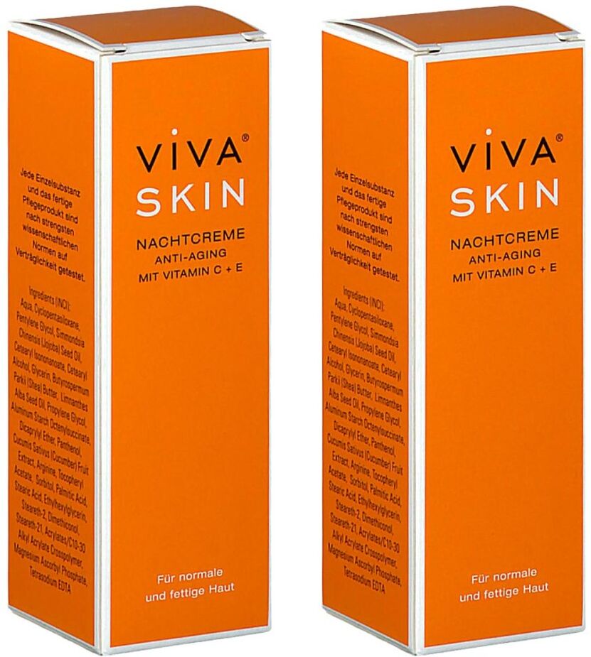 VIVA SKIN Anti Aging Nachtcreme normale und fettige Haut 2x50ml