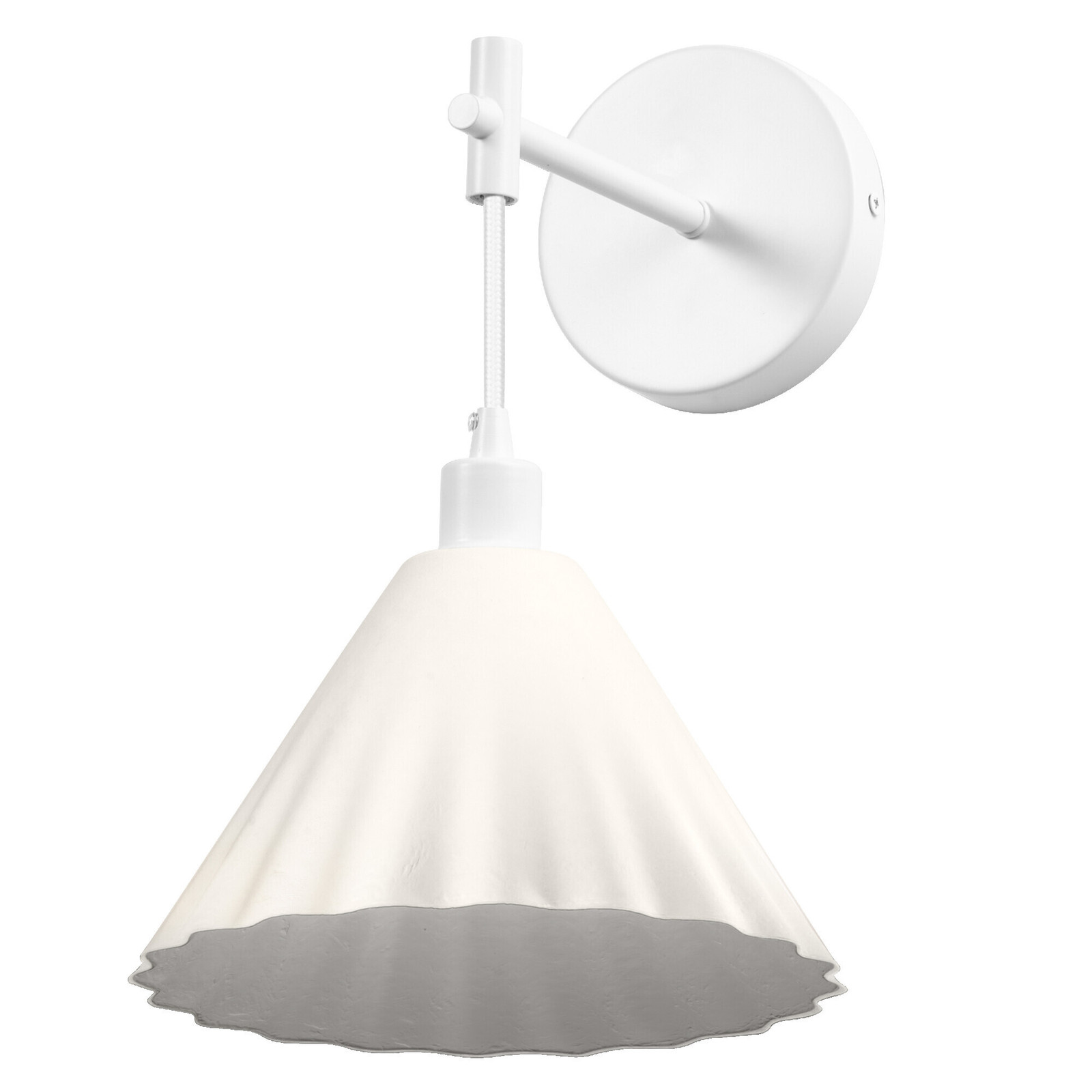 Ledvance Decor Pulp wandlamp wit, metaal en papier-maché, E14