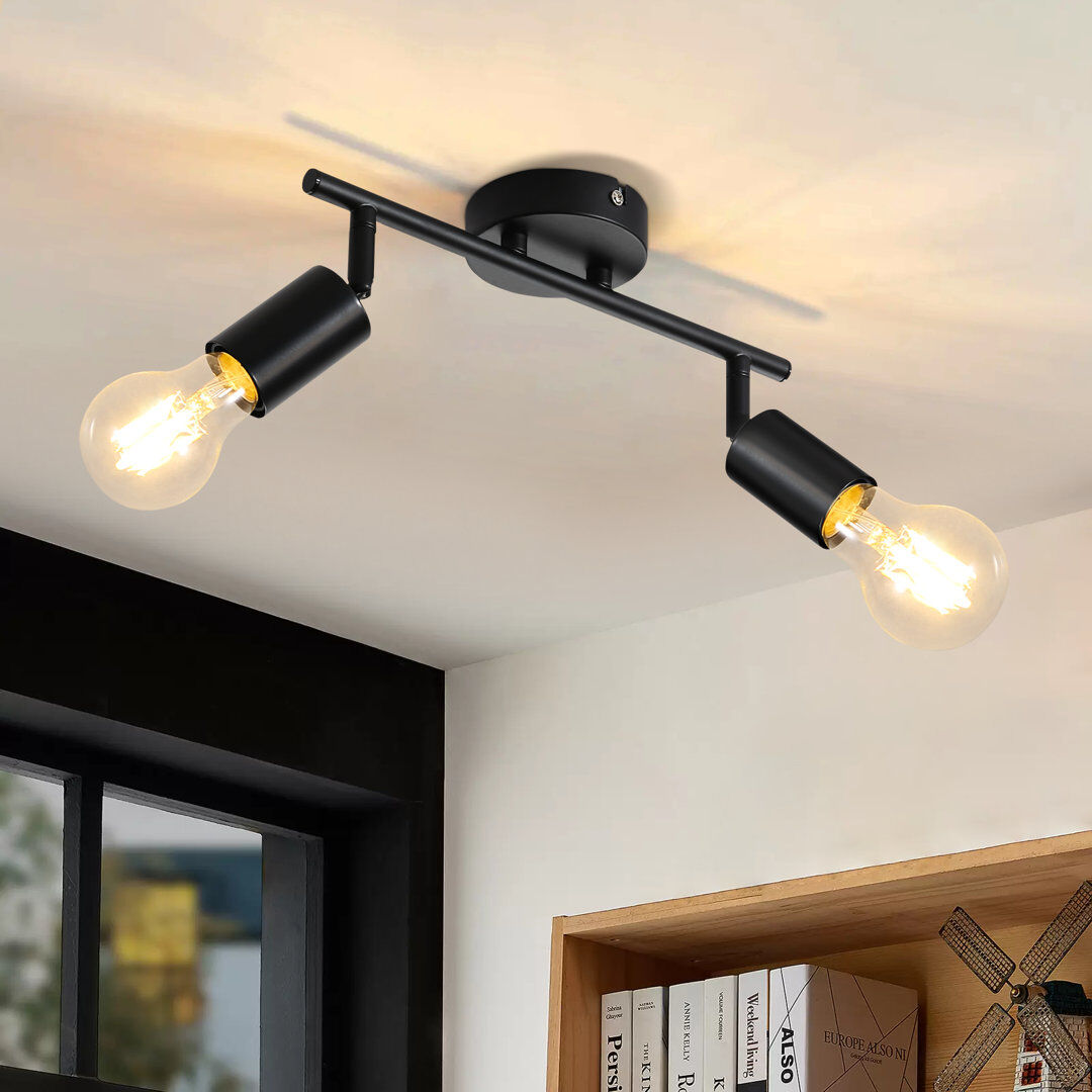 Rio Analyah Ceiling Spotlight Matte Black 12cm H X 30cm W X 9cm D