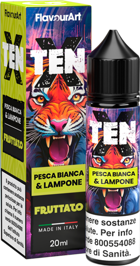 Flavourart Pesca Bianca E Lampone Tenx Liquido Shot 20ml