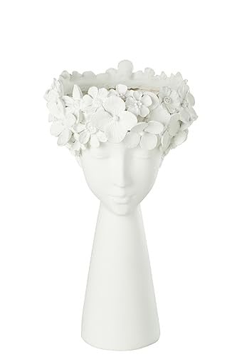 J-Line Bloempot Kop Wit Large Ø 23 cm