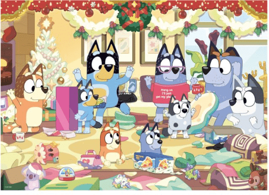 Ravensburger Bluey Christmas 24 Piece Giant Floor Puzzle for Kids, 3 years and up, 70 x 50cm