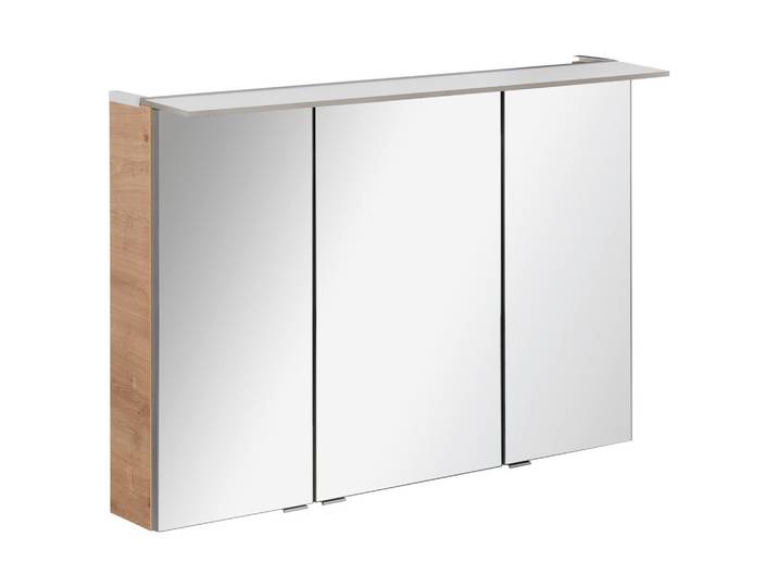 Spiegelschrank B.Perfekt mit LED 3-türig Eichefarben