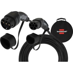 Brennenstuhl Elektroauto-Ladekabel 1384000020, IP55, 7 m, Typ 2 zu Typ 2, 3-phasig, 20 A, 11 kW
