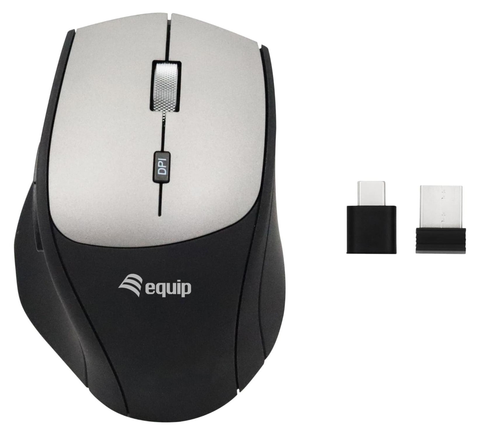 Equip 245115 Optische Draadloze USB Maus met USB-C/A aansluiting - Zwart