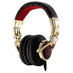 Thermaltake "***TteSPORTS/Headset/DRACCO Signature/Red/3.5mm/St" (Keine Geräuschunterdrückung, Kabelgebunden), Kopfhörer, Gold, Schwarz, Rot