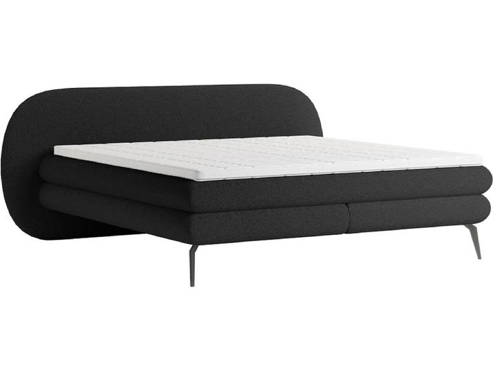 Boxspringbett WERNIGHT OVO schwarz 160x200cm weich