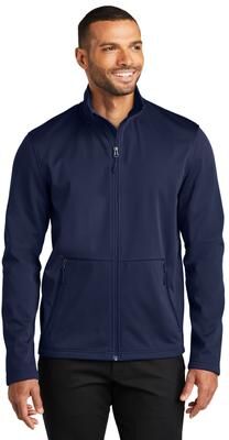 Port Authority J617 Flexshell Jacket in True Navy Blue   Polyester