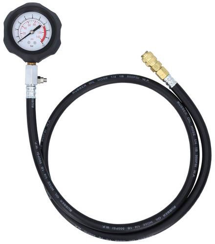 KS Tools 150.1921 Manometer mit Schlauch, 10 bar
