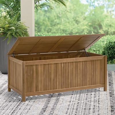 "All Natural Teak Storage Chest - 60"" - Grandin Road"