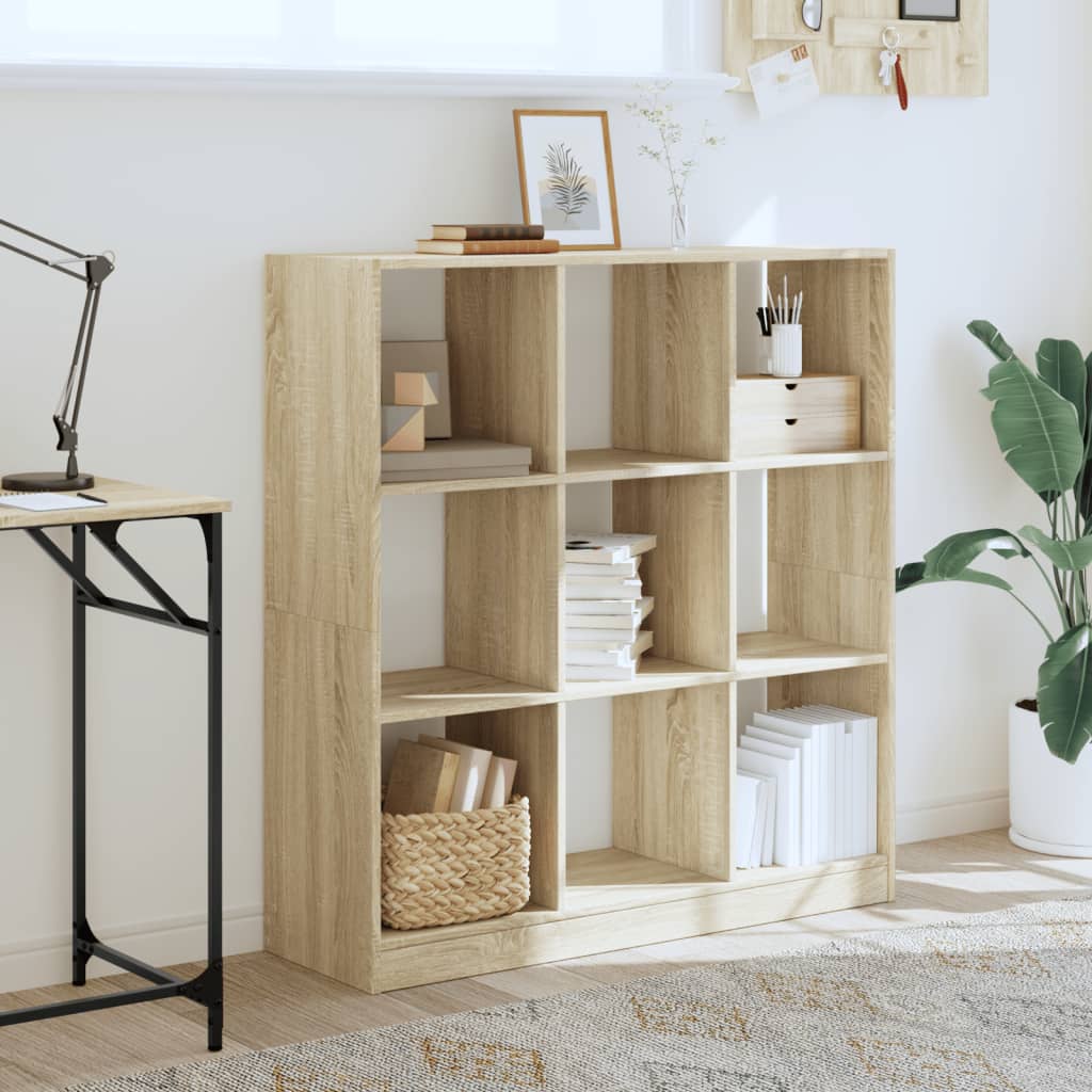 vidaXL Bibliothèque chêne sonoma 102x32x108 cm bois d'ingénierie