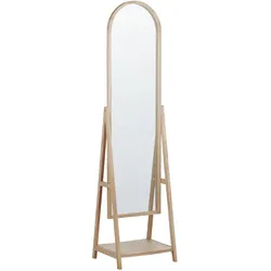 STEHSPIEGEL mit Ablage Holz hellbraun oval 39/170 cm Chambery