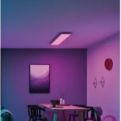 Smart Home ZigBee LED Decken Panel Amaris RGBW 120x30cm Weiß matt Metall Paulmann 79810