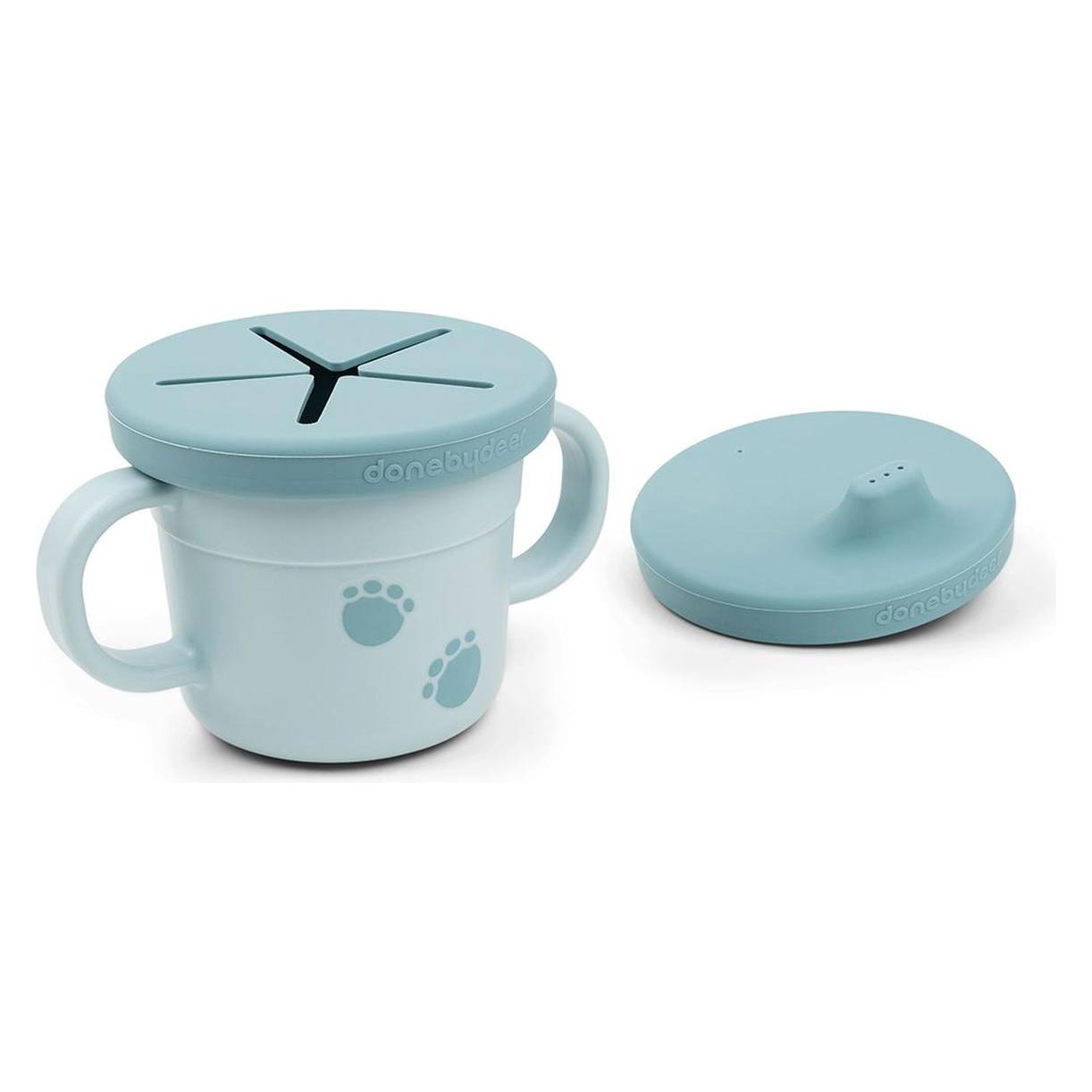 Done by Deer Snack & Trinkbecher Set Elphee Blau (1936672)
