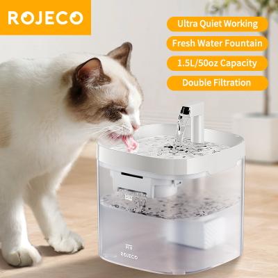 Modern Home Fixes Pet Water Dispenser For Cats Dog Drinking Purifier Smart Cat Water Fountain Automatic, Fountain With Recirculate Filters 8 Pcs Filter Sponge 1.5l
