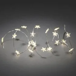Konstsmide Weihnachtsbeleuchtung  LED Dekolichterkette 40 transparente Sterne