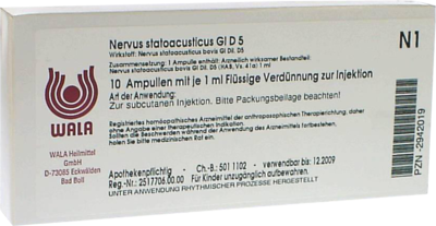 WALA Heilmittel GmbH NERVUS STATOACUSTICUS GL D 5 Ampullen 10X1 ml 02942019
