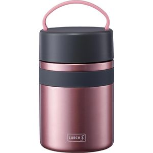 Lurch Thermobehälter Iso-Pot 2.0 00240846, Edelstahl, hält 12 h warm, rosegold, auslaufsicher, 800 ml