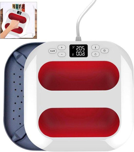 CISSIYOG Transfer Pers Hitte Pers Plotter voor T-shirts Bedrukken Rood 23 x 23 cm