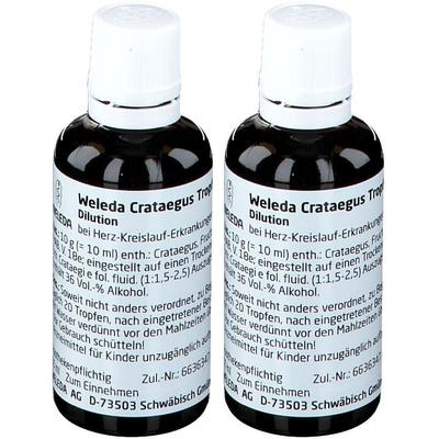 Weleda Crataegus Tropfen 2x 2x50 ml Mischung