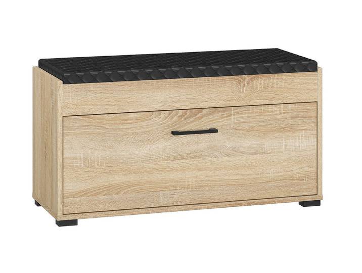Feldmann-Wohnen Schuhbank Caro (Klapptür, 1 Einlegeboden, 1 Fach unter aufklappbarem Oberboden, 1-St., 1-teilig), 90cm sonoma Eiche hell