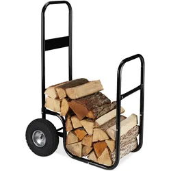 Relaxdays, Zubehör Kerzen + Kamin, Kaminholzwagen