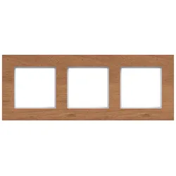 Hager WAD8300X14H Rahmen 3fach waagerecht, A.8, natural wood, Eichenholz
