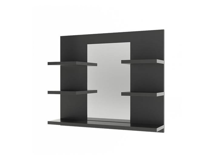Vicco Badspiegelschrank Wilbur Anthrazit 58.8 x 50 cm mit Regalen, Holzwerkstoff, Rechteckig, 58.8x50x13.6 cm, Badezimmer, Badezimmerspiegel, Spiegelschränke