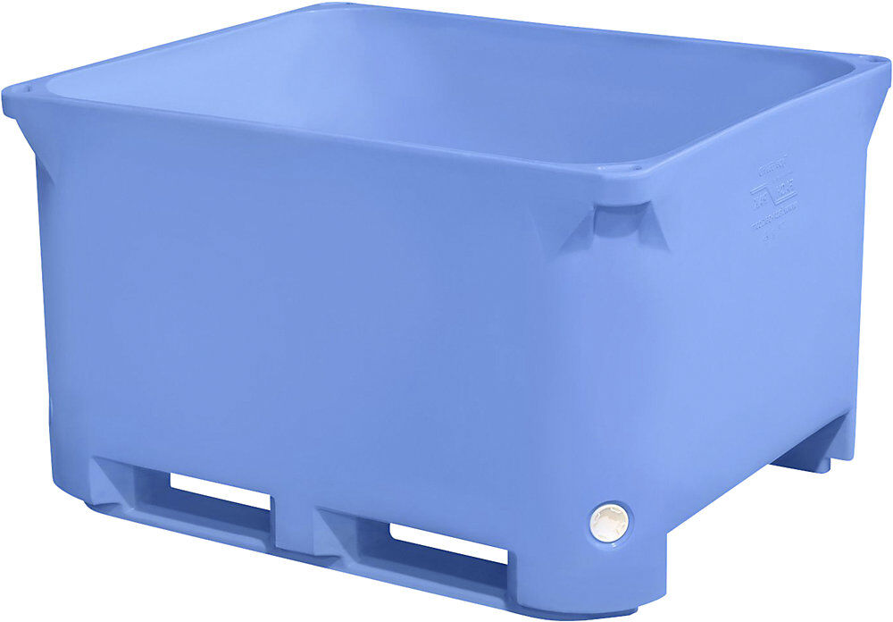 kaiserkraft Isolierter Container, Form B, Inhalt 620 l, LxBxH 1230 x 1030 x 750 mm, blau